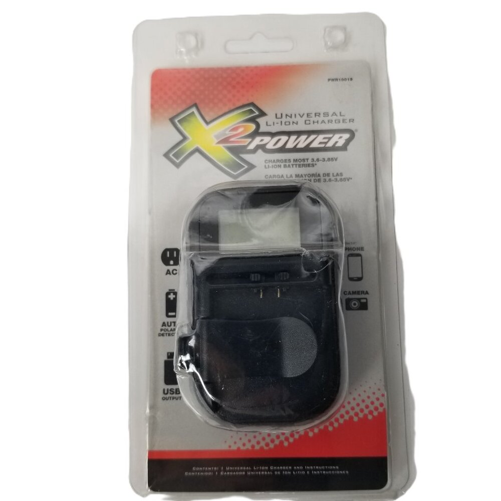 Universal Li-Ion Battery Charger X2Power LCD USB Camera Phone Battery Charger